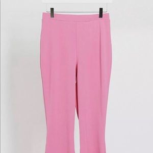 ASOS JERSEY KICK FLARE BRIGHT PINK PANTS